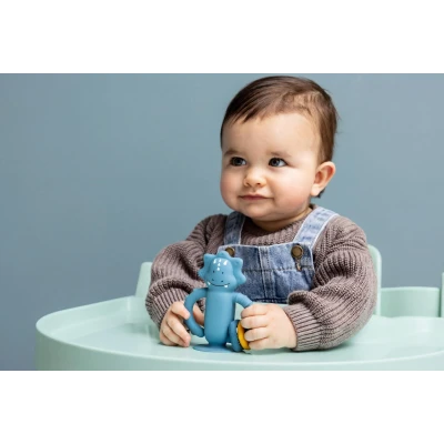 TRIXIE Silikonowa zabawka sensoryczna z przyssawką gryzak Triceratops Baby