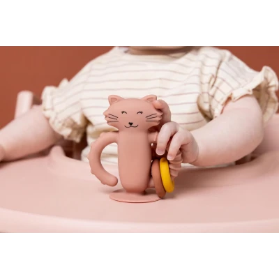 TRIXIE Silikonowa zabawka sensoryczna z przyssawką gryzak Kot Baby