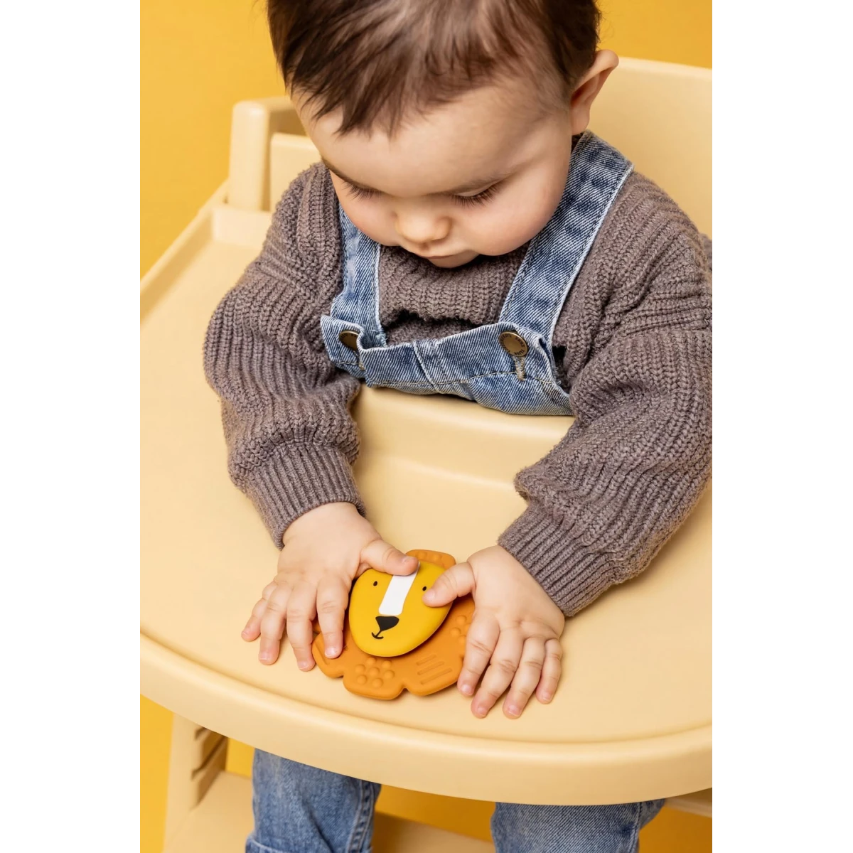 TRIXIE Silikonowa zabawka spinner z przyssawką Lew Baby