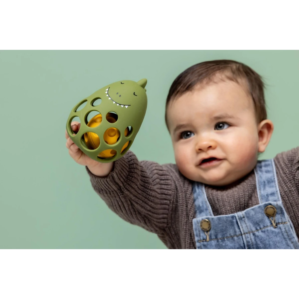 TRIXIE Silikonowa grzechotka sensoryczna Dinozaur Baby
