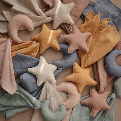 Mushie Kocyk przytulanka Lovey Star Natural