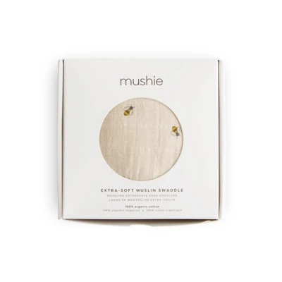 Mushie Otulacz z bawełny organicznej 120x120cm Bees