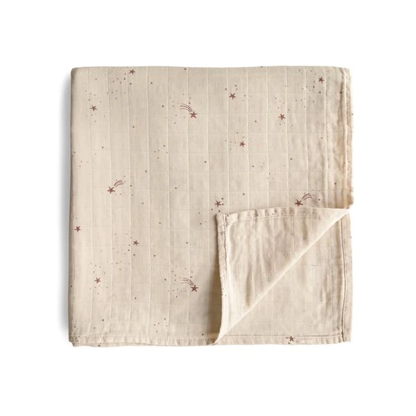 Mushie Otulacz z bawełny organicznej 120x120cm Falling Stars