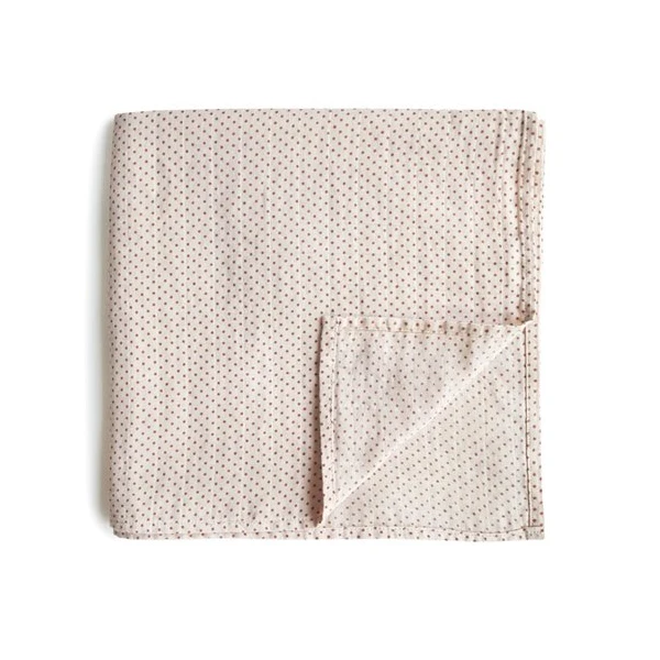 Mushie Otulacz z bawełny organicznej 120x120cm Caramel Polka Dots