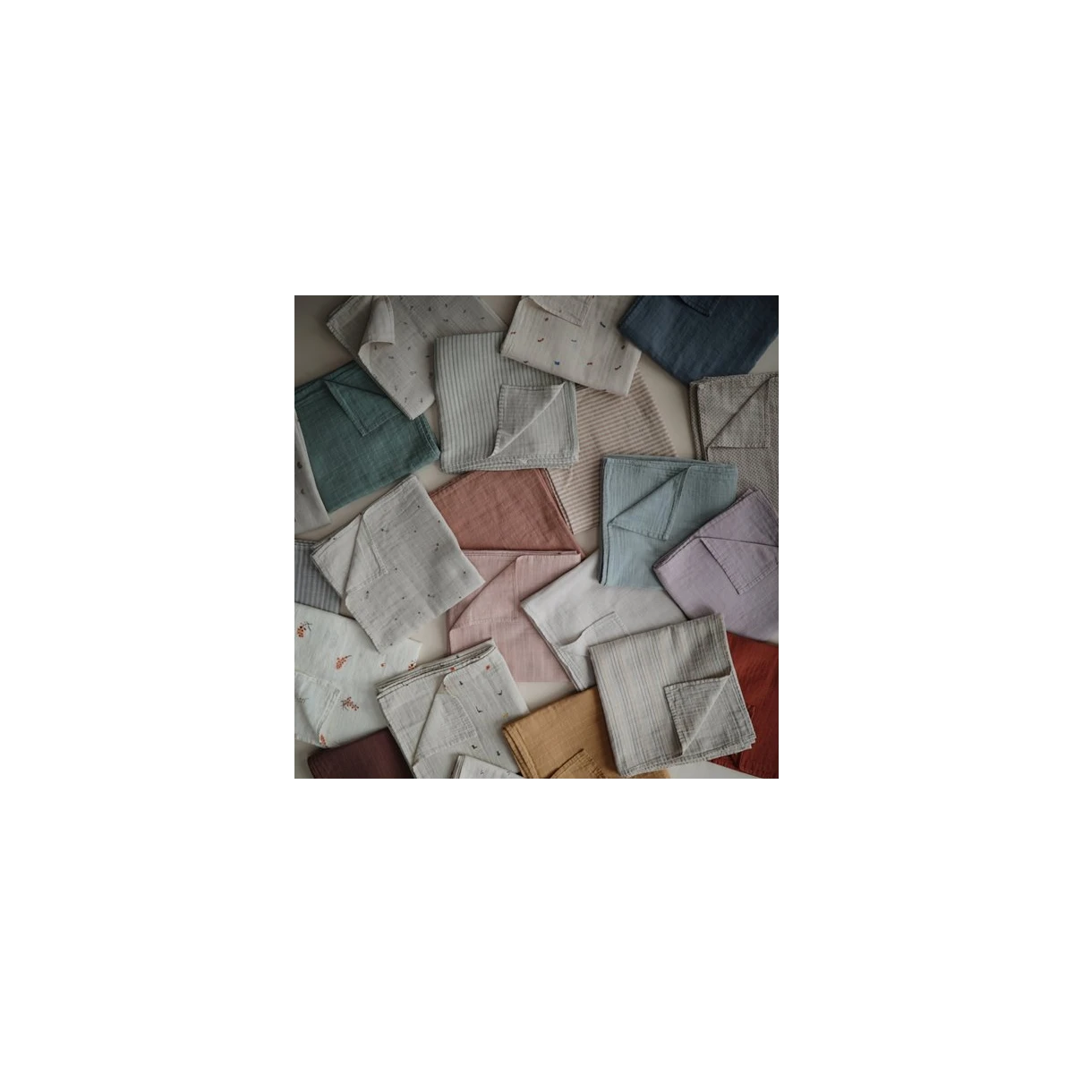 Mushie Otulacz z bawełny organicznej 120x120cm Caramel Polka Dots