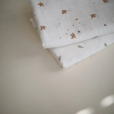 Mushie Otulacz z bawełny organicznej 120x120cm Sparrow