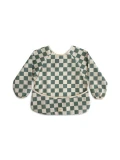Mushie Śliniak z rękawami Olive Check