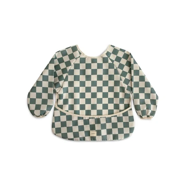 Mushie Śliniak z rękawami Olive Check