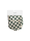 Mushie Śliniak z rękawami Olive Check