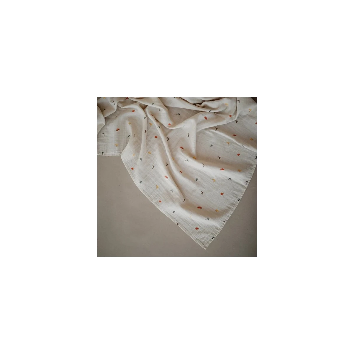Mushie Otulacz z bawełny organicznej 120x120cm Dino