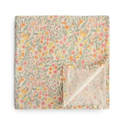 Mushie Otulacz z bawełny organicznej 120x120cm Pastel Blooms