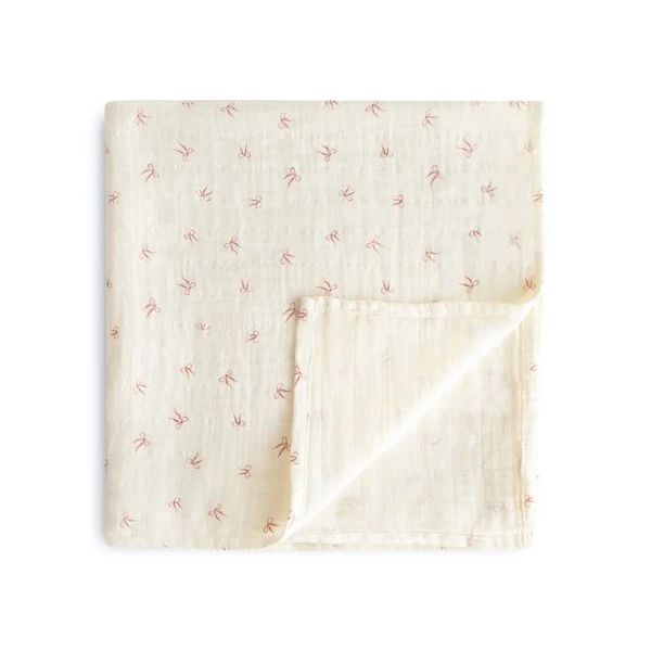 Mushie Otulacz z bawełny organicznej 120x120cm Bows