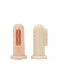Mushie Szczoteczka Silikonowa na Palec 2-pak Blush / Shifting San