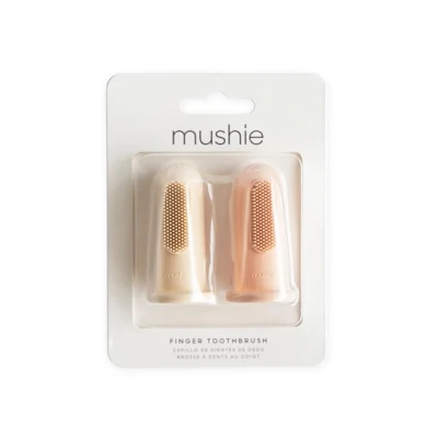 Mushie Szczoteczka Silikonowa na Palec 2-pak Blush / Shifting San