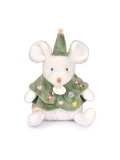 DOUDOU ET COMPAGNIE DOUDOU przytulanki myszki świąteczne Boule de Neige  15 cm 6 szt. ZESTAW