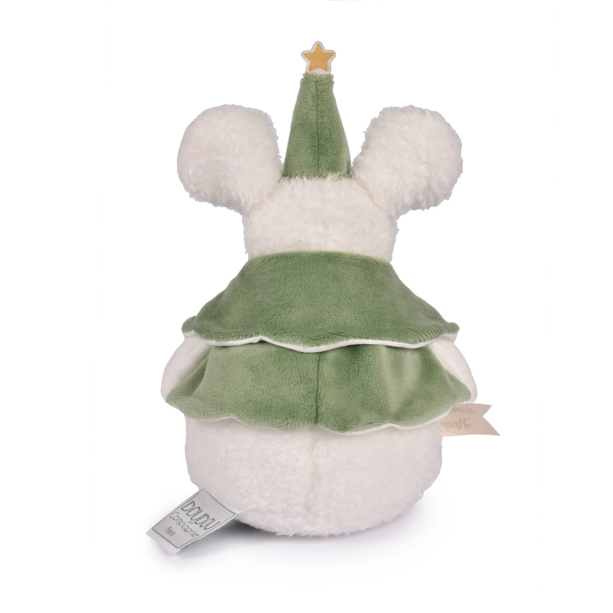DOUDOU ET COMPAGNIE DOUDOU przytulanki myszki świąteczne Boule de Neige  15 cm 6 szt. ZESTAW