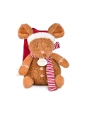 DOUDOU ET COMPAGNIE DOUDOU przytulanki myszki świąteczne Boule de Neige  15 cm 6 szt. ZESTAW