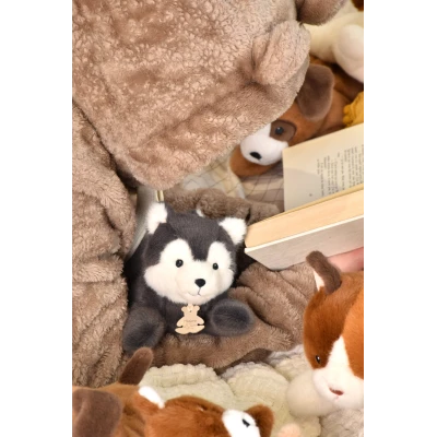 DOUDOU ET COMPAGNIE DOUDOU obciążeniowy pluszowy wilk Les P'tits Relax Histoire d'Ours 22 cm szary