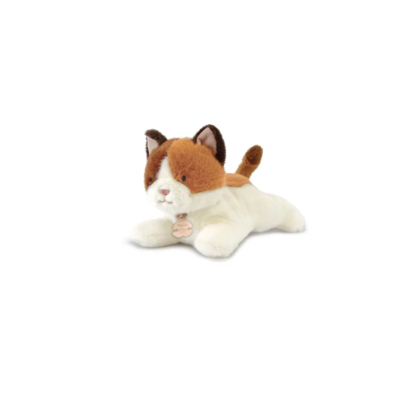 DOUDOU ET COMPAGNIE DOUDOU obciążeniowy pluszowy kot Les P'tits Relax Histoire d'Ours 22 cm rudo-biały