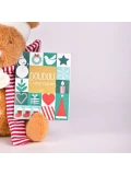 DOUDOU ET COMPAGNIE DOUDOU przytulanki myszki świąteczne Boule de Neige  15 cm 6 szt. ZESTAW