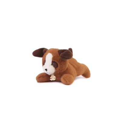 DOUDOU ET COMPAGNIE DOUDOU obciążeniowy pluszowy pies Les P'tits Relax Histoire d'Ours 22 cm brązowy