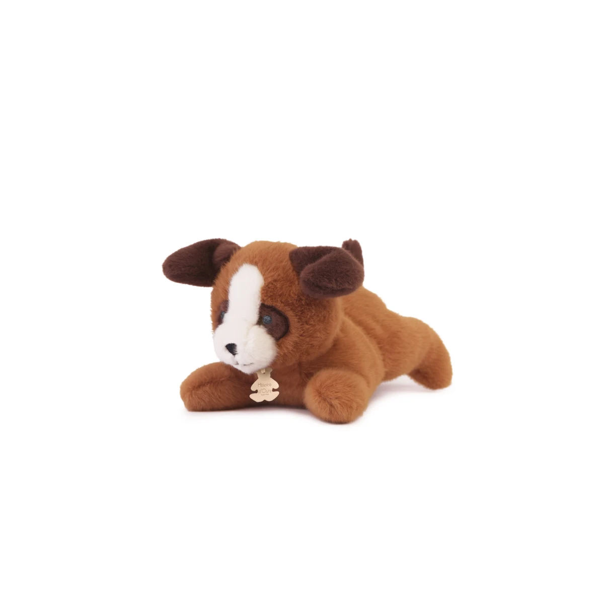 DOUDOU ET COMPAGNIE DOUDOU obciążeniowy pluszowy pies Les P'tits Relax Histoire d'Ours 22 cm brązowy