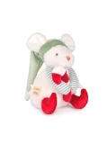 DOUDOU ET COMPAGNIE DOUDOU przytulanki myszki świąteczne Boule de Neige  15 cm 6 szt. ZESTAW