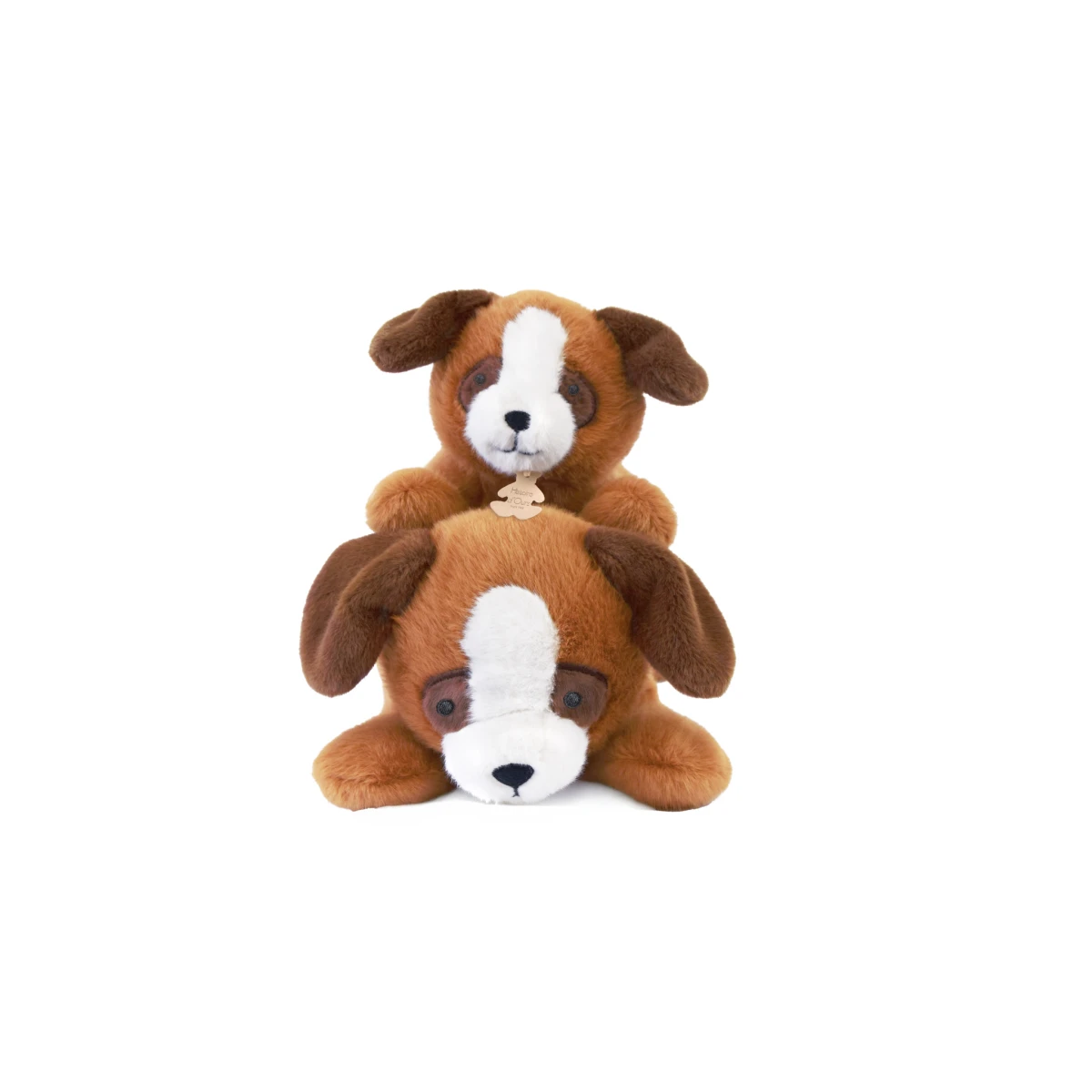 DOUDOU ET COMPAGNIE DOUDOU obciążeniowy pluszowy pies Les P'tits Relax Histoire d'Ours 22 cm brązowy