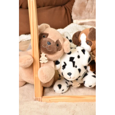 DOUDOU ET COMPAGNIE DOUDOU obciążeniowy pluszowy pies Les P'tits Relax Histoire d'Ours 22 cm brązowy