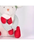 DOUDOU ET COMPAGNIE DOUDOU przytulanki myszki świąteczne Boule de Neige  15 cm 6 szt. ZESTAW