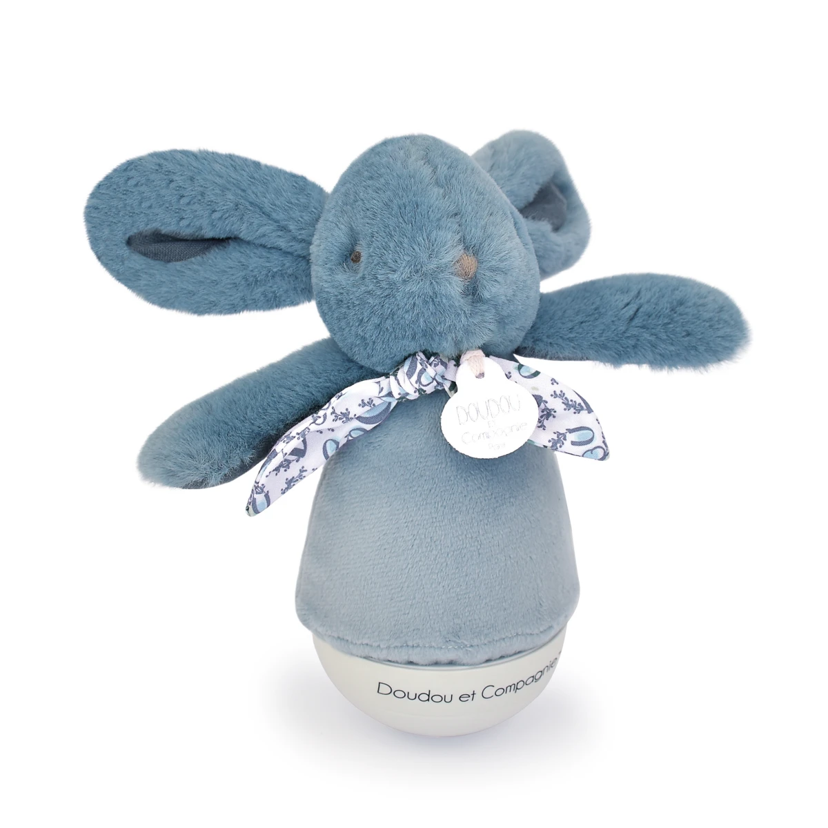 DOUDOU ET COMPAGNIE DOUDOU lampka nocna muzyczna Lapin Doudou Culbuto  16 cm niebieska