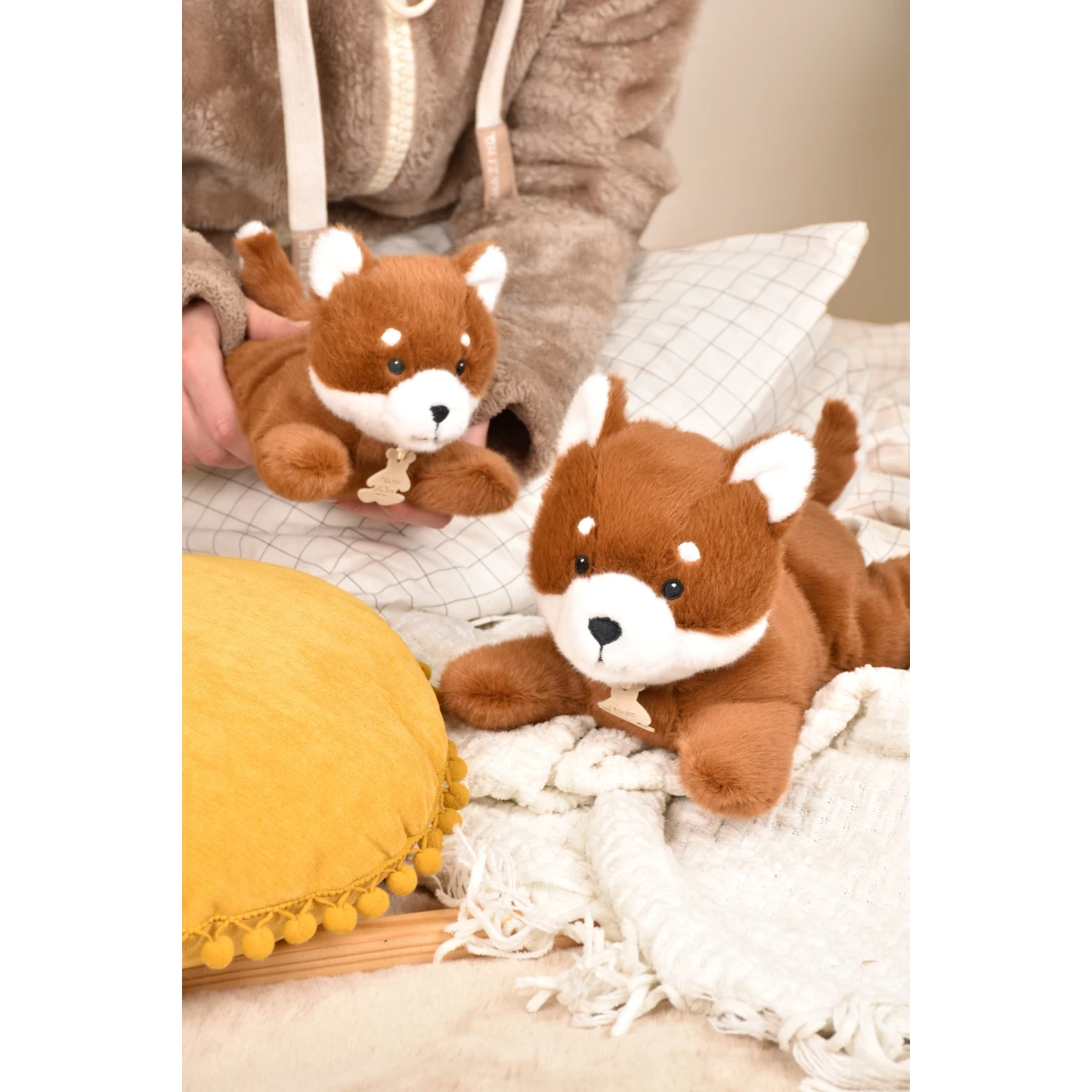 DOUDOU ET COMPAGNIE DOUDOU obciążeniowy pluszowy lis Les P'tits Relax Histoire d'Ours 30 cm rudy