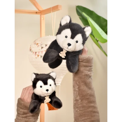 DOUDOU ET COMPAGNIE DOUDOU obciążeniowy pluszowy wilk Les P'tits Relax Histoire d'Ours 30 cm szary