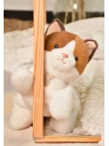 DOUDOU ET COMPAGNIE DOUDOU obciążeniowy pluszowy kot Les P'tits Relax Histoire d'Ours 30 cm rudo-biały