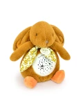 DOUDOU ET COMPAGNIE DOUDOU lampka projektor muzyczny króliczek Lapin Doudou Projection  19 cm ochra