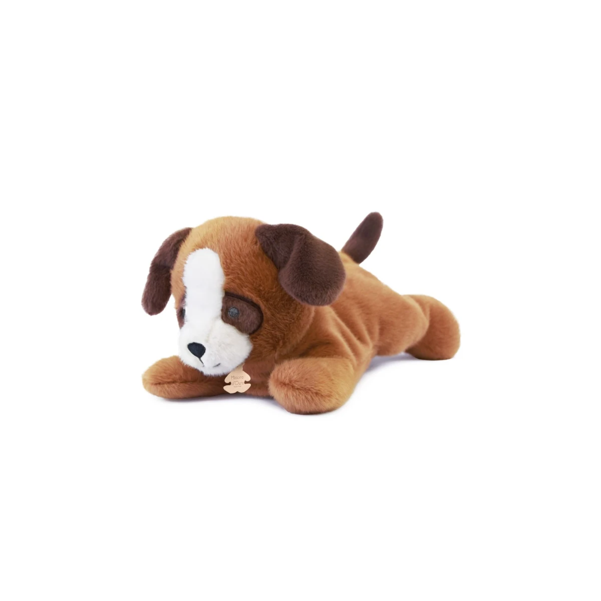 DOUDOU ET COMPAGNIE DOUDOU obciążeniowy pluszowy pies Les P'tits Relax Histoire d'Ours 30 cm brązowy