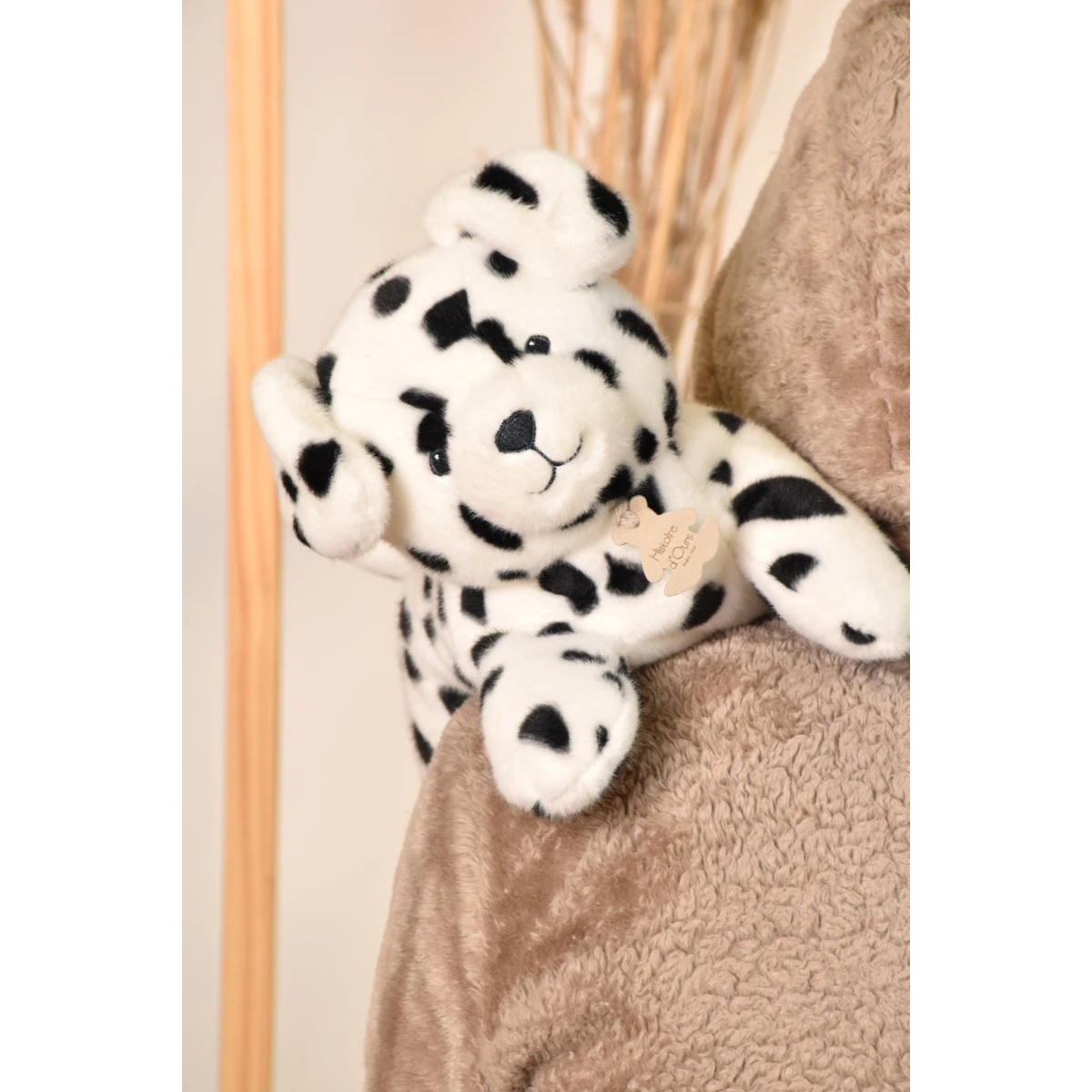 DOUDOU ET COMPAGNIE DOUDOU obciążeniowy pluszowy pies dalmatyńczyk Les P'tits Relax Histoire d'Ours 30 cm biały