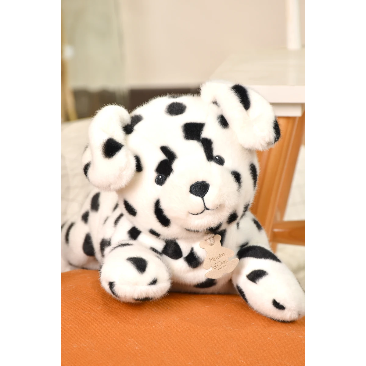 DOUDOU ET COMPAGNIE DOUDOU obciążeniowy pluszowy pies dalmatyńczyk Les P'tits Relax Histoire d'Ours 30 cm biały