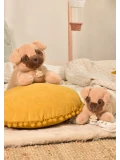 DOUDOU ET COMPAGNIE DOUDOU obciążeniowy pluszowy pies mops Les P'tits Relax Histoire d'Ours 30 cm biały