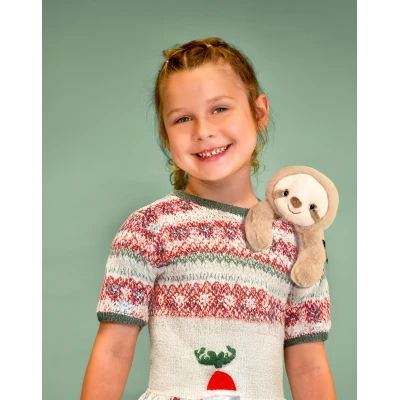 DOUDOU ET COMPAGNIE DOUDOU przytulanka magnetyczna Podcoll Leniwiec Histoire d'Ours 30 cm beżowy