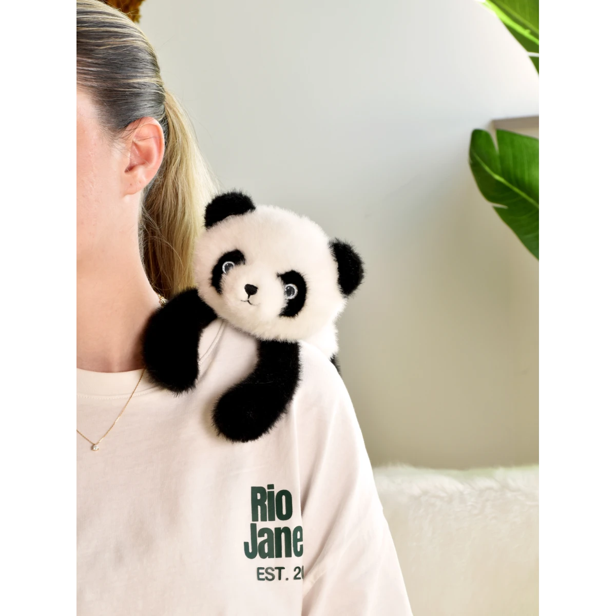 DOUDOU ET COMPAGNIE DOUDOU przytulanka magnetyczna Podcoll Panda Histoire d'Ours 30 cm czarno-biały