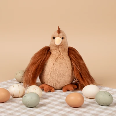 DOUDOU ET COMPAGNIE DOUDOU przytulanka kurka Poulette Histoire d'Ours 20 cm rudowłosa