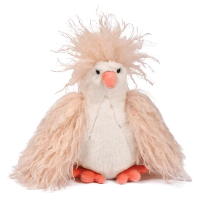 DOUDOU ET COMPAGNIE DOUDOU przytulanka kurka Poulette Frisottis Histoire d'Ours 20 cm kręcone piórka