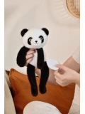 DOUDOU ET COMPAGNIE DOUDOU przytulanka magnetyczna Podcoll Panda Histoire d'Ours 30 cm czarno-biały