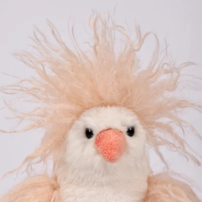 DOUDOU ET COMPAGNIE DOUDOU przytulanka kurka Poulette Frisottis Histoire d'Ours 20 cm kręcone piórka