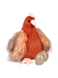 DOUDOU ET COMPAGNIE DOUDOU przytulanka kurka Poulette ze złotymi jajkami Histoire d'Ours 28 cm