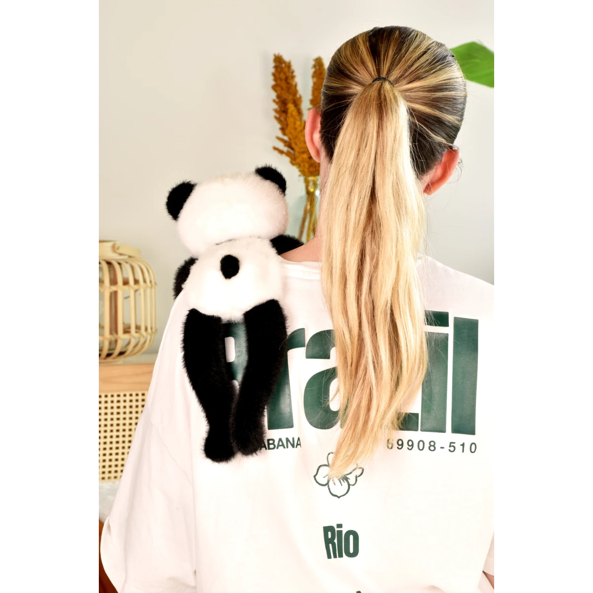 DOUDOU ET COMPAGNIE DOUDOU przytulanka magnetyczna Podcoll Panda Histoire d'Ours 30 cm czarno-biały