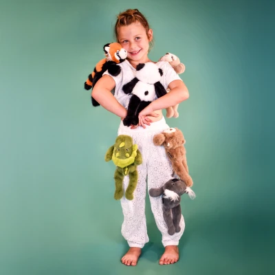 DOUDOU ET COMPAGNIE DOUDOU przytulanka magnetyczna Podcoll Panda Histoire d'Ours 30 cm czarno-biały