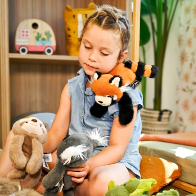 DOUDOU ET COMPAGNIE DOUDOU przytulanka magnetyczna Podcoll Panda ruda Histoire d'Ours 30 cm rudy