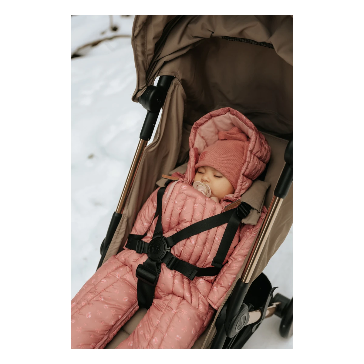 ELODIE DETAILS czapka zimowa Furry Knit Beanie Rosy Bow 2-3 lata